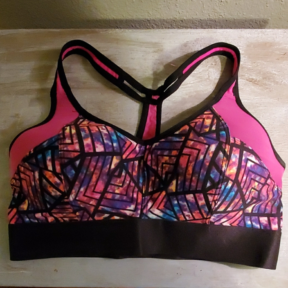 SO American Heritage Sports Bra M Pink and Black